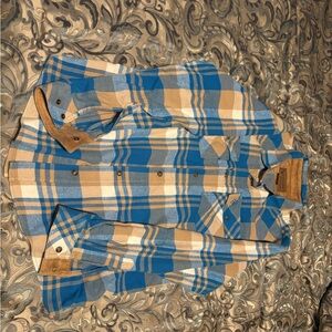 Legendary Whitetails Blue and Tan Plaid Shirt